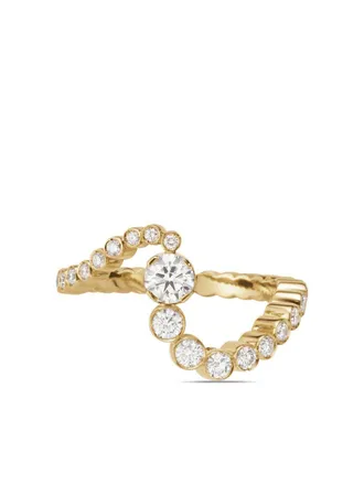 Sophie Bille Brahe 18kt gerecycled geelgouden Ocean Ensemble ring met diamant