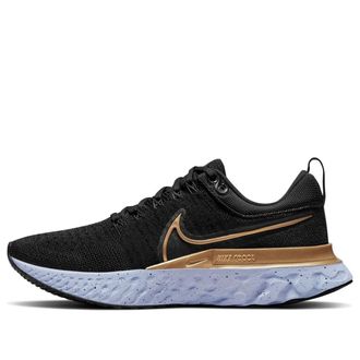 Nike (WMNS) Nike React Infinity Run Flyknit 2 Black Metallic Gold CT2423-009