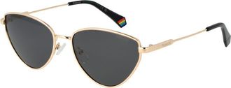 Polaroid Gouden Metalen Zonnebril