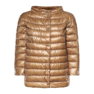 Herno Down Jackets, female, Brown, Size: XL Piumino Giacca