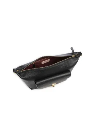 Coccinelle Grained Leather Crossbody Bag - Black