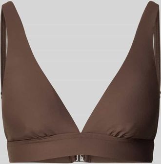 Jake*s Casual Bikini-Oberteil im Allover-Look in Dunkelbraun, Gr&ouml;&szlig;e XL