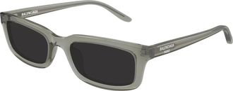 Balenciaga Rechthoekige Zonnebril - unisex - Accessoires - Grijs - Maat: 55 MM Nylon