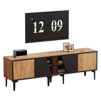 STILVORA Mueble Tv Con 4 Compartimentos Y 7 Patas De Apoyo, Para Sal&oacute;n, De Tablero De Part&iacute;culas, 160&times;36.5&times;45 Cm