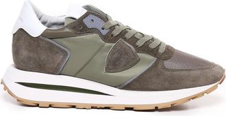 Philippe Model Khaki Groene Sneakers met Memory Foam - Heren - Sneakers - Groen - 45 EU - Katoen - Schoenen