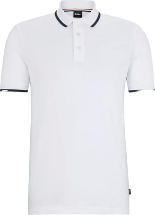 HUGO BOSS Parlay poloshirt met afwerking - Wit