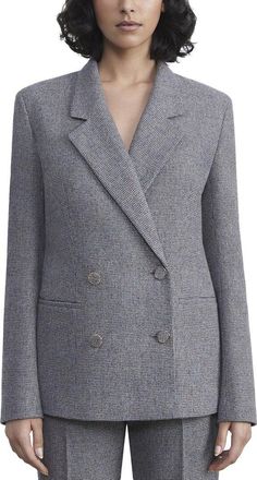 Lafayette 148 New York Double Breasted Wool-Blend Blazer