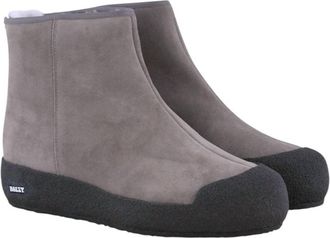Bally Womens Guard Ii Calf Leather Suede Boots In Sasso