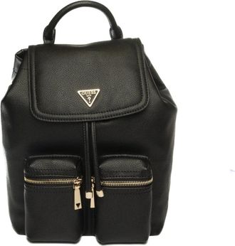Guess Manhattan II Flap Backpack - Dames - Rugzakken - Zwart - ONE Size - Tassen