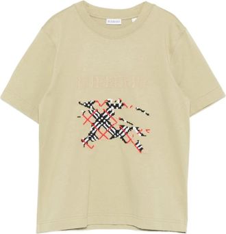 Burberry EKD Katoenen T-shirt - Dames - T-shirts - Groen - XS - Katoen - Tops