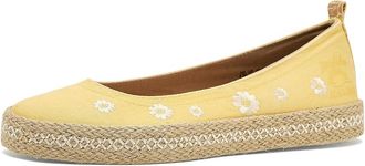 Blowfish Benita Ballerina/Skimmer Shoes Womens Flat Shoes Butter Yellow Canvas : 7.5 M, Polyester