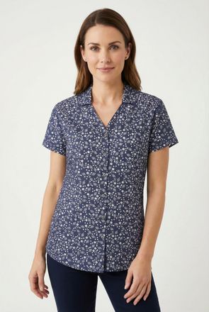Killtec Funktionsbluse KILLTEC KOS 86 WMN WVN SHRT, Damen, Gr. 36, nachtblau, Obermaterial: 92% Polyester, 8% Elasthan, Blusen Funktionsbluse, f&uuml;r Wandern und