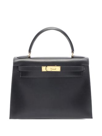 Herm&egrave;s 1995 Box Calf Kelly I Sellier 28 handbag - Nero