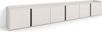 Skraut Home Skraut Home - Mueble Tv, Televisi&oacute;n, Muebles De Sal&oacute;n, Almacenaje, 309x35x50cm, Para Tv Hasta 80, Con Almacenamiento, Estilo Moderno, Beige