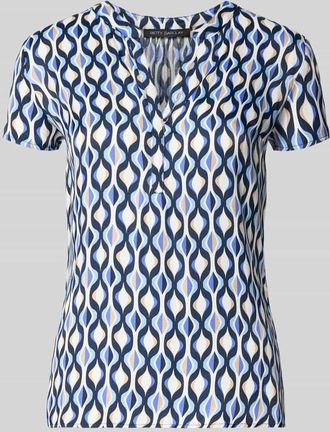 Betty Barclay Blusenshirt aus Viskose im Allover-Look in Marine, Gr&ouml;&szlig;e 36