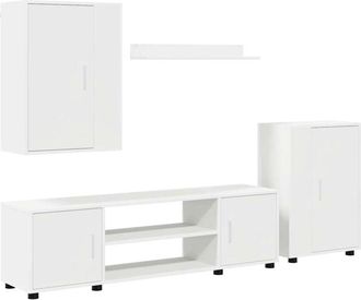 vidaXL Vidaxl - 4 Piece tv Cabinet Set Wall-mounted 4 pcs White Engineered wood