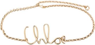 Chlo&eacute; Cintura a catena con placca logo - Oro