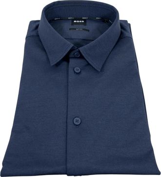 HUGO BOSS P Roan Kent Shirt - Heren - Zakelijke Overhemden - Blauw - L - Overhemden