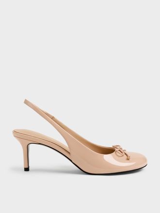 Charles & Keith Imani Patent Asymmetric Slingback Pumps
