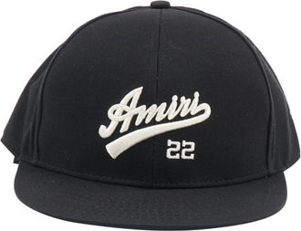 Amiri Geborduurde Logo Cap - Heren - Petten - Zwart - M - Katoen - Accessoires