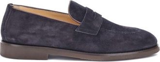 Brunello Cucinelli Brunello Cucinelli Mens Suede Loafers Slipon Casual - Dark Grey Rubber - Size 40.5 EU/IT