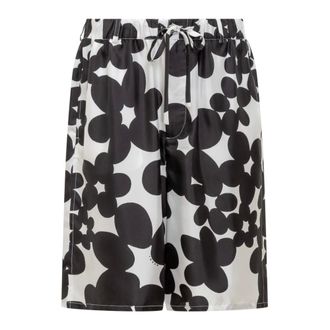 Marni Casual Shorts, male, Black, Size: M Printed Silk Bermuda Shorts