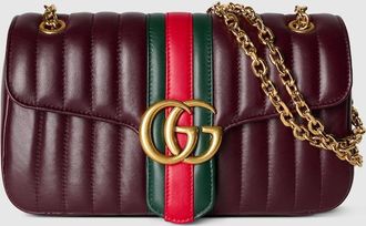 Gucci Jetset GG Marmont Medium Shoulder Bag, Bordeaux, Leather