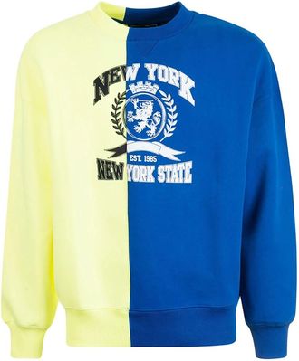 Tommy Hilfiger Safety Yellow Cut Trough Crest Sweatshirt - Heren - Sweatshirts - Veelkleurig - L - Hoodies & sweatvesten