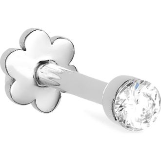 Maria Tash Single Invisible Set Diamond Stud Earring in White Gold at Nordstrom, Size 2 Mm