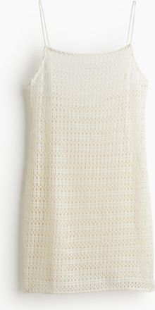 H&M Strandkleid im H&auml;kellook - White