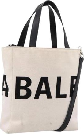Balenciaga Pre-owned Vintage Canvas Handbag - Dames - Vintage Shopper - Beige - ONE Size - Vintage