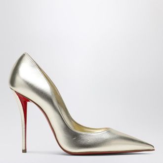 Christian Louboutin Miss Z Pumps In Silver Laminated Nappa