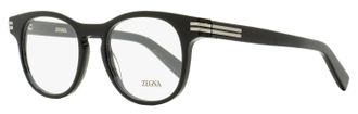 Ermenegildo Zegna Mens Keyhole Oval Eyeglasses EZ5268 001 Black 51mm