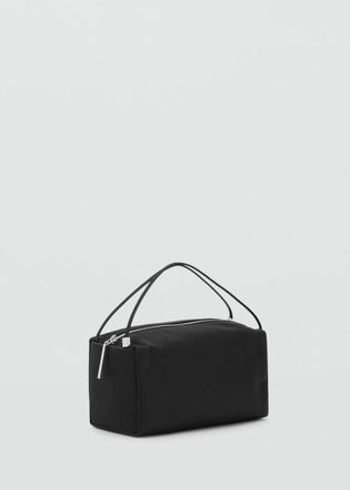 Mango Borsa a mano nylon doppio manico nero - Donna - Taglia unica - MANGO