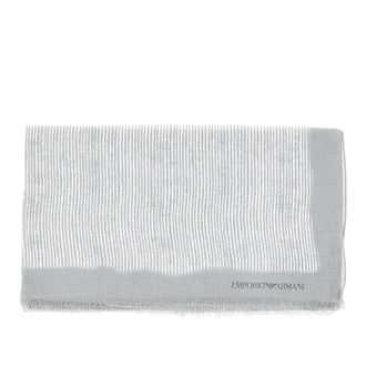 Emporio Armani Modal scarf with striped motif Man One Size
