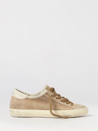 Golden Goose Super-Star Distressed Suede Leather Trainers with Laminated Logo