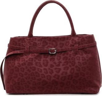 Generic Womens Leopard Print Shoulder Bag, Vintage Tote Bag, PU Underarm Bag, Magnetic Closure, Double Shoulder Straps, Applies to Commuting and Work (Red,40 
