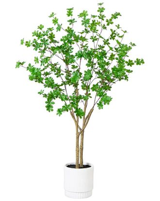 Nearly Natural 5Ft Artificial Enkianthus Tree In Decorative Planter