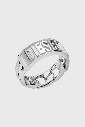 Diesel Stainless steel band ring - Rings - Man - Silver