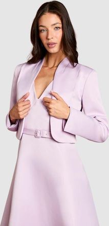 Coast Satin Crop Jacket in Lilac at Nordstrom, Size 10