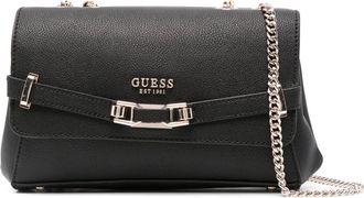 Guess Co logo-lettering shoulder bag - Black