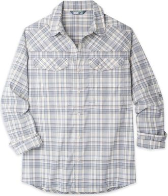 Stio | Mens Eddy Drift Shirt Long Sleeve, Size Extra Extra Extra Large in Pebble Plaid