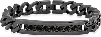 Steeltime Black IP Stainless Steel CZ Band Ring at Nordstrom Rack
