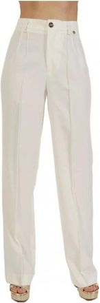 Liu Jo Francoise Broek - Dames - Wijde Broeken - Beige - XL - Broeken