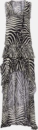 Blumarine Abito corto asimmetrico in chiffon