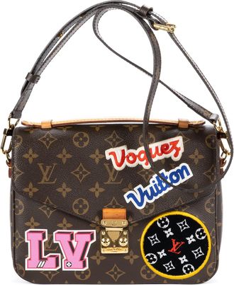 Louis Vuitton Pre-owned Womens Ltd.Ed.Patches Pochette Metis MM Shoulder Bag - Brown - One Size