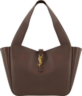 Saint Laurent Le 5 &agrave; 7 Bea - Dames - Handtassen - Bruin - ONE Size - Leer - Tassen