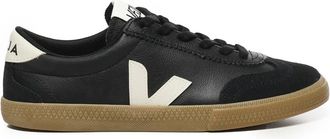 Veja Sneakers, female, Black, 4 UK, Leather Trainers with Logo Print