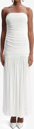 Bardot Selena Mesh Maxi Dress In Orchid White