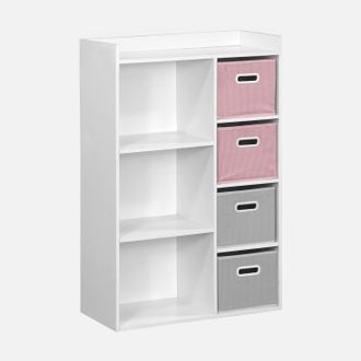 Sweeek Mueble Infantil Con 4 Cestas De Terciopelo
